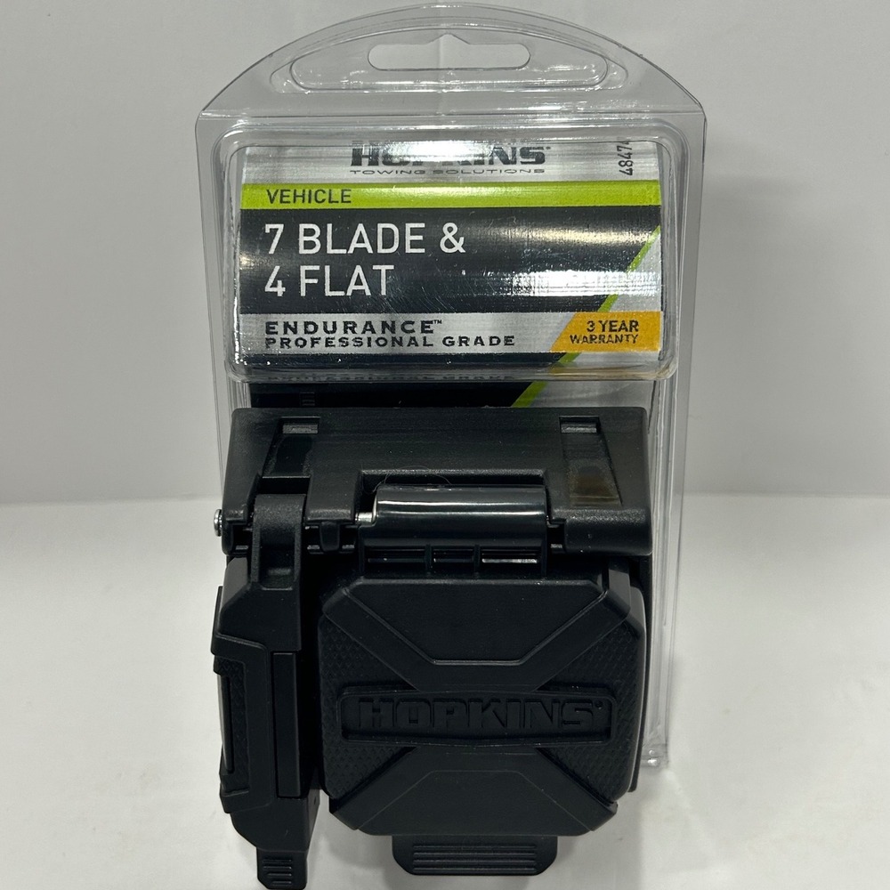 Hopkins Endurance Multi-Tow 7 Blade and 4 Flat Vehicle Connector 48474 Black New